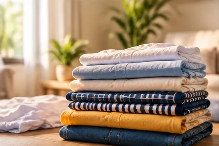 Roupas organizadas depois da volta de viagem